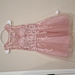 Woman pink party dress size M